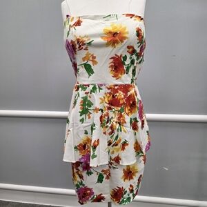 Betsey Johnson Strapless Dress with Floral Print